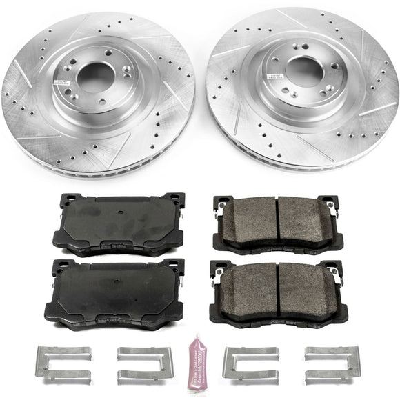 PowerStop Z23 Daily Driver Carbon-Fiber Ceramic Brake Pad and Drilled & Slotted