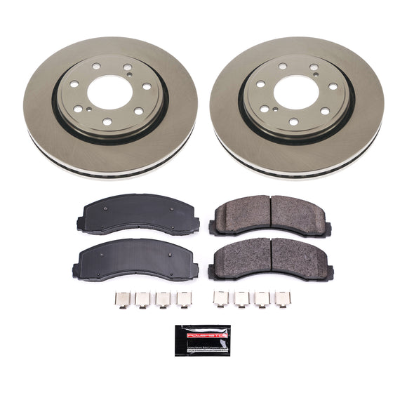 PowerStop OE Stock Replacement Low-Dust Ceramic Brake Pad and Rotor Kit