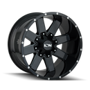 20x9 ION Alloy 141 Gloss Black/Milled Spokes Wheel/Rim 6x135 6-135 20-9