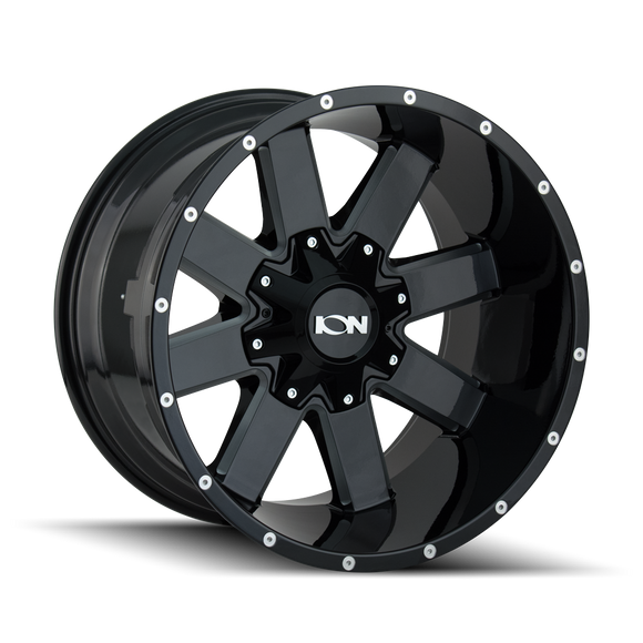 20x9 ION Alloy 141 Gloss Black/Milled Spokes Wheel/Rim 6x135 6-135 20-9