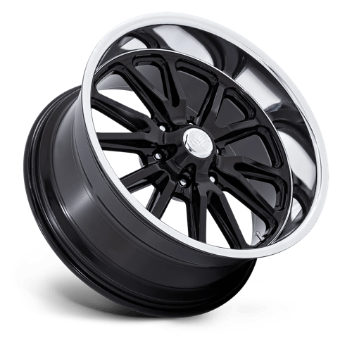 20X8 US Mag UC145 Rambler 6 Gloss Black W/ Diamond Cut Lip 6x139.7 ET1 Wheel Rim