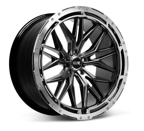 20x8.5 XXR 585 Chromium Black Machined Ring Wheel 5x4.5 ET35 CB73.1