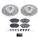 PowerStop Semi-Coated Rotor and Low-Dust Ceramic Brake Pad Kit