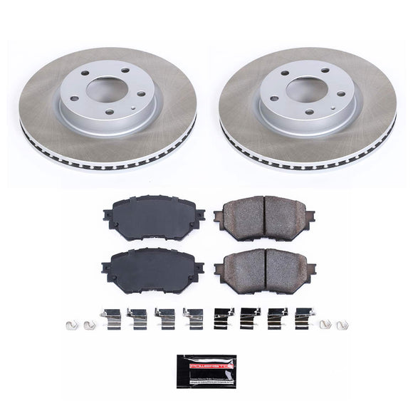 PowerStop Semi-Coated Rotor and Low-Dust Ceramic Brake Pad Kit