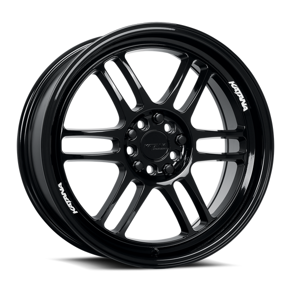 Katana KR02 Glossy Black 5x100/114.3 ET40 CB73.1 Wheel Rim