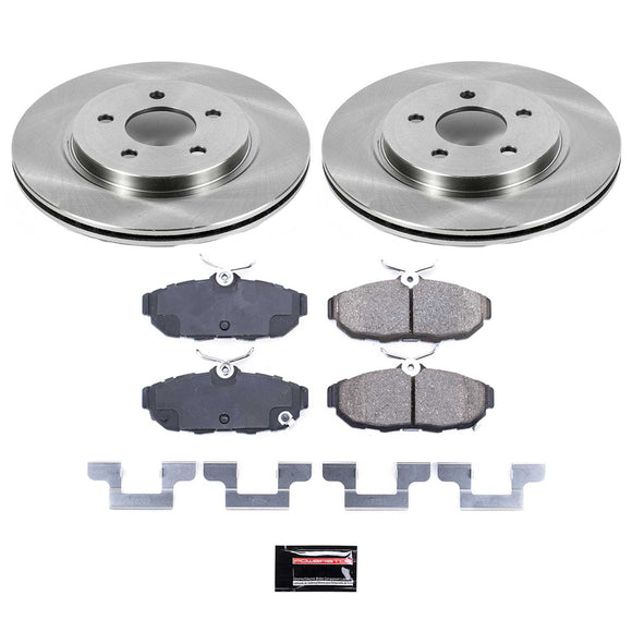 PowerStop OE Stock Replacement Low-Dust Ceramic Brake Pad and Rotor Kit
