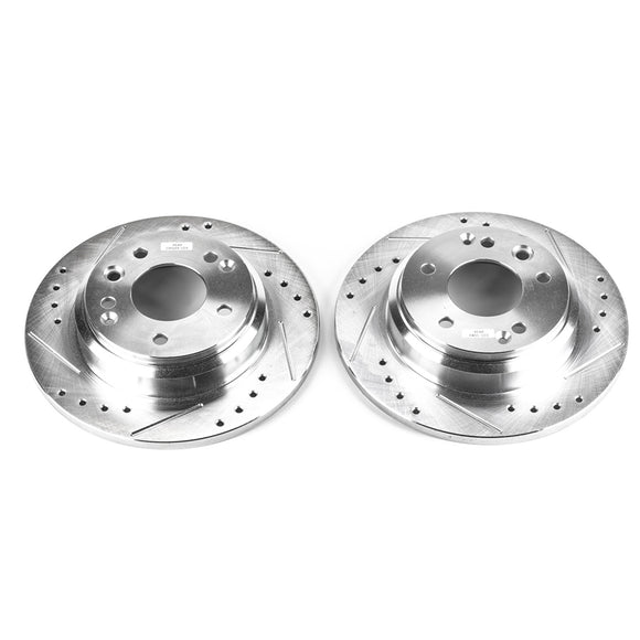 PowerStop Evolution Drilled Slotted Rotors Pair Rear For Acura RL