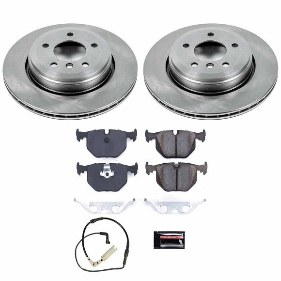 PowerStop OE Stock Replacement Low-Dust Ceramic Brake Pad and Rotor Kit
