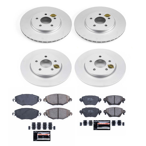 PowerStop Genuine Geomet Coated Rotor and Carbon-Fiber Ceramic Brake Pad Kit