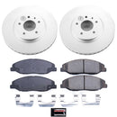PowerStop Genuine Geomet Coated Rotor and Low-Dust Ceramic Brake Pad Kit