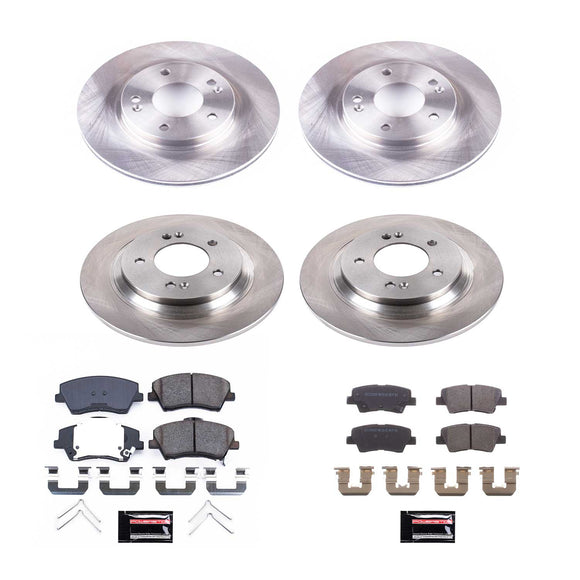 PowerStop OE Stock Replacement Low-Dust Ceramic Brake Pad and Rotor Kit