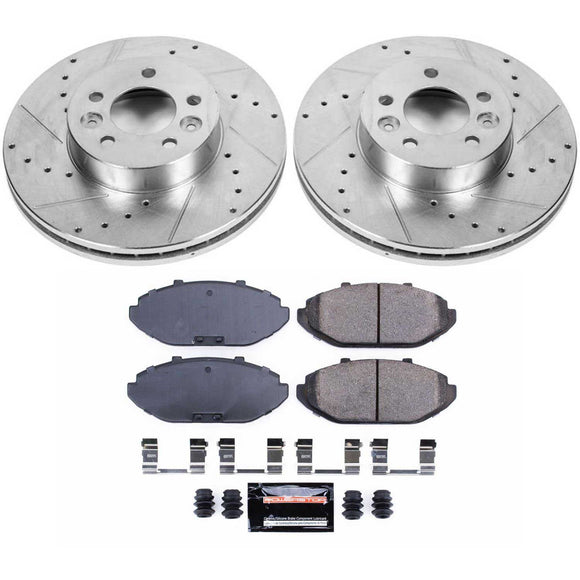PowerStop Z23 Daily Driver Carbon-Fiber Ceramic Brake Pad and Drilled & Slotted