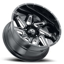 22x10 Vision 361 Spyder Gloss Black Milled Spoke Wheel 5x139.7 ET-19 CB108