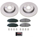 PowerStop Genuine Geomet Coated Rotor and Low-Dust Ceramic Brake Pad Kit