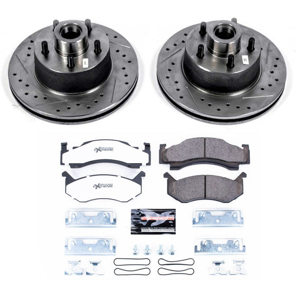 PowerStop Z36 Carbon-Fiber Ceramic Brake Pad with Drilled and Slotted Rotor Kit