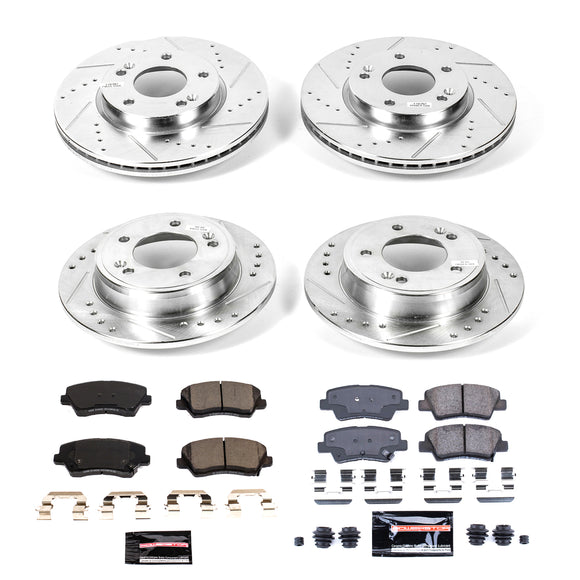 PowerStop Z23 Daily Driver Carbon-Fiber Ceramic Brake Pad and Drilled & Slotted