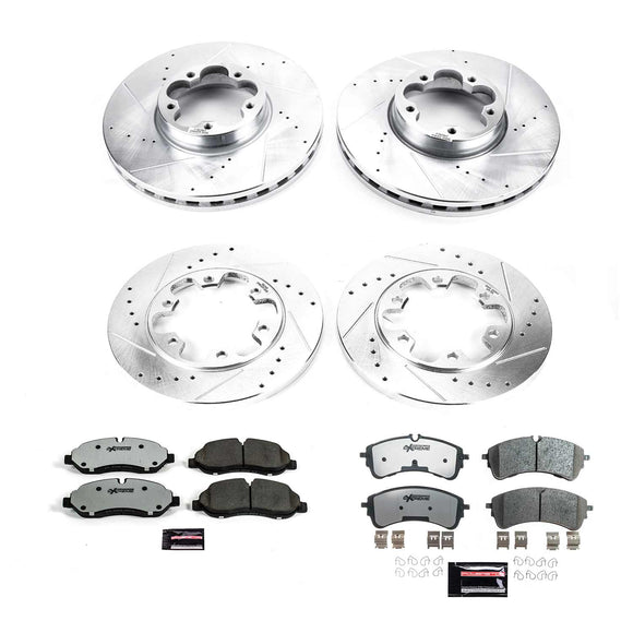 PowerStop Z36 Carbon-Fiber Ceramic Brake Pad with Drilled and Slotted Rotor Kit