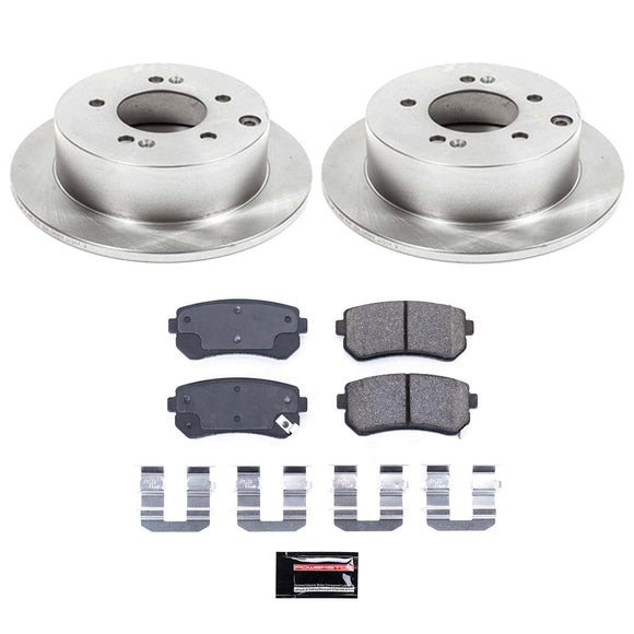 PowerStop OE Stock Replacement Low-Dust Ceramic Brake Pad and Rotor Kit