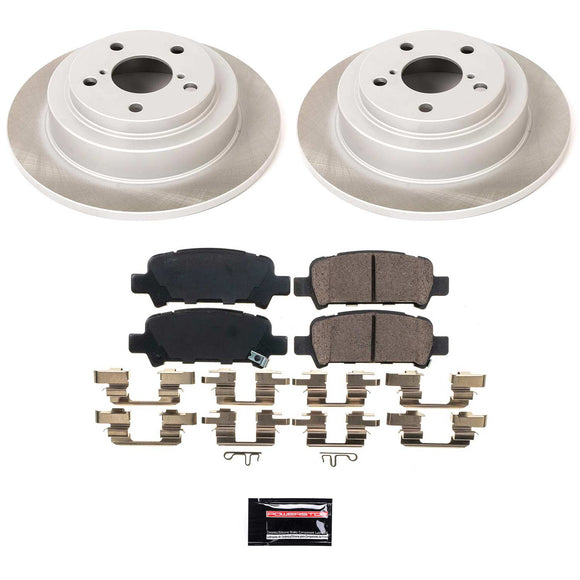 PowerStop Semi-Coated Rotor and Low-Dust Ceramic Brake Pad Kit