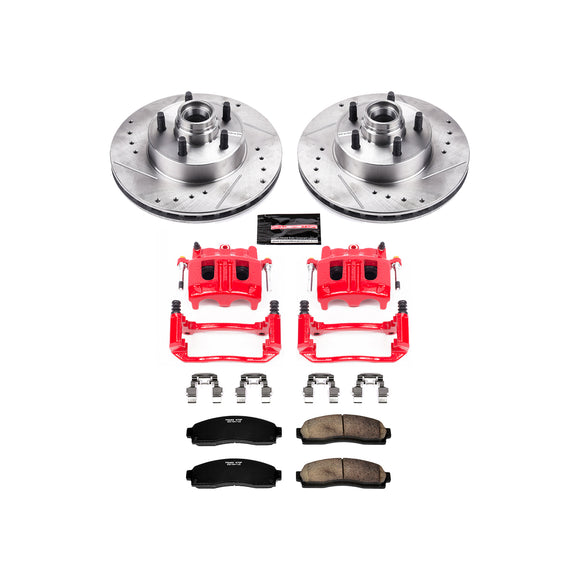 PowerStop Z23 Daily Driver Carbon-Fiber Ceramic Pads Drilled & Slotted Rotor & C