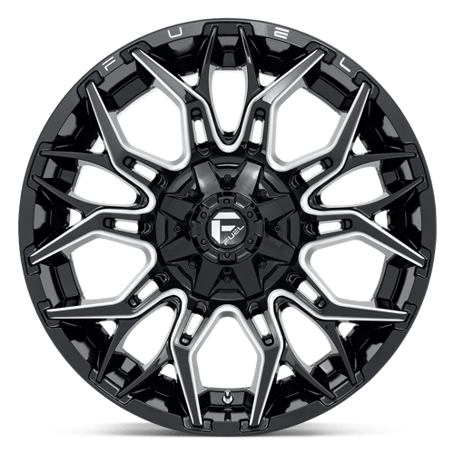 22x10 Fuel Off-Road D769 Twitch Gloss Black Milled 8x180 ET-18 CB124.2 Wheel Rim