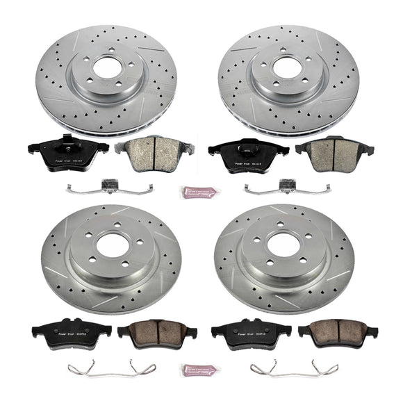 PowerStop Z23 Daily Driver Carbon-Fiber Ceramic Brake Pad and Drilled & Slotted