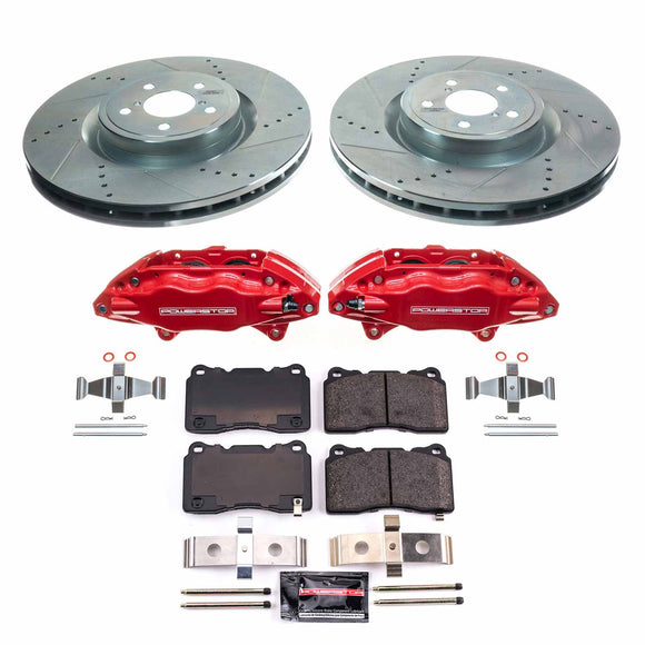PowerStop Z23 Daily Driver Carbon-Fiber Ceramic Pads Drilled & Slotted Rotor & C