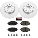PowerStop Genuine Geomet Coated Rotor and Low-Dust Ceramic Brake Pad Kit