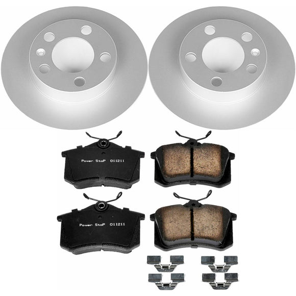 PowerStop Genuine Geomet Coated Rotor and Carbon-Fiber Ceramic Brake Pad Kit