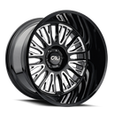 24x14 Cali Off-Road Vertex Gloss Black Milled 6x139.7 ET-76 CB106 Wheel Rim