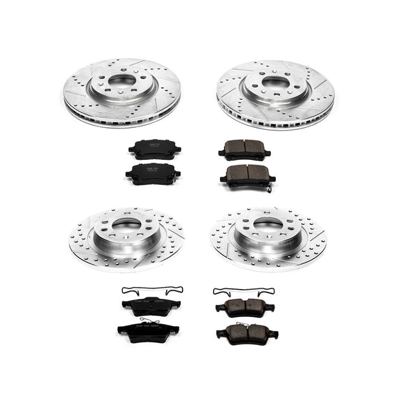 PowerStop Z23 Daily Driver Carbon-Fiber Ceramic Brake Pad and Drilled & Slotted