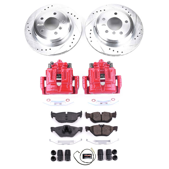 PowerStop Z23 Daily Driver Carbon-Fiber Ceramic Pads Drilled & Slotted Rotor & C