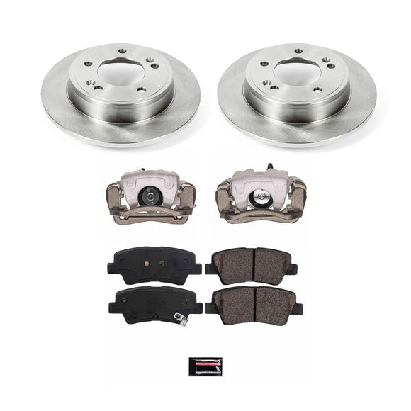 PowerStop OE Stock Replacement Low-Dust Ceramic Brake Pad, Rotor and Caliper Kit