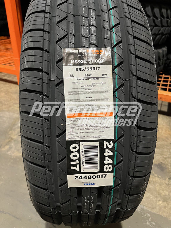 235/55R17 Milestar MS932 Sport 99W BW SL 235 55 17 2355517