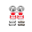 PowerStop Z36 Truck and SUV Ceramic Brake Pad, Drilled & Slotted Rotor, and Cali