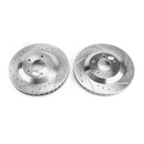 PowerStop Evolution Drilled Slotted Rotors Pair Front For Chevrolet Corvette