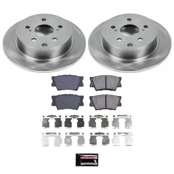 PowerStop OE Stock Replacement Low-Dust Ceramic Brake Pad and Rotor Kit