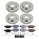 PowerStop Z36 Ceramic Brake Pads with Drilled Slotted Rotors and Drum Shoe Kit
