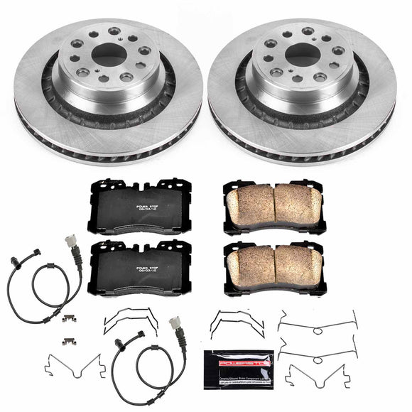 PowerStop OE Stock Replacement Low-Dust Ceramic Brake Pad and Rotor Kit