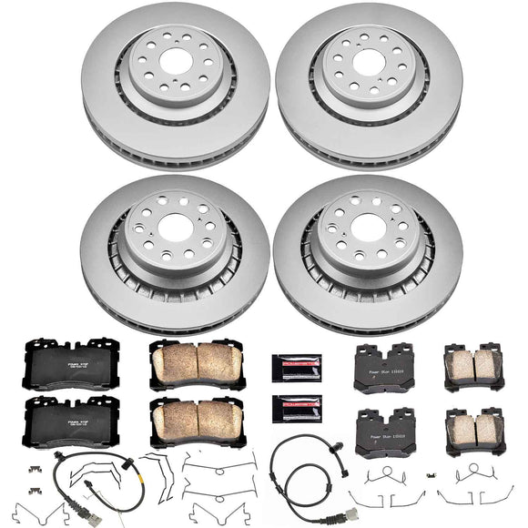 PowerStop Genuine Geomet Coated Rotor and Low-Dust Ceramic Brake Pad Kit