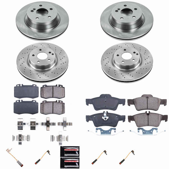 PowerStop OE Stock Replacement Low-Dust Ceramic Brake Pad and Rotor Kit