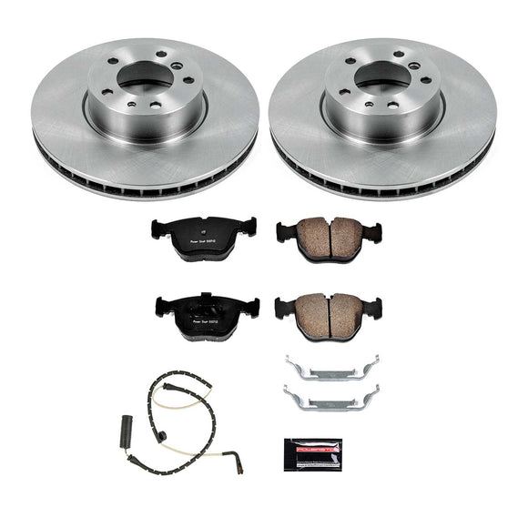 PowerStop OE Stock Replacement Low-Dust Ceramic Brake Pad and Rotor Kit