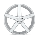 19x8.5 Niche Milan Silver & Machined Wheel/Rim 5x114.3 5-114.3 19-8.5