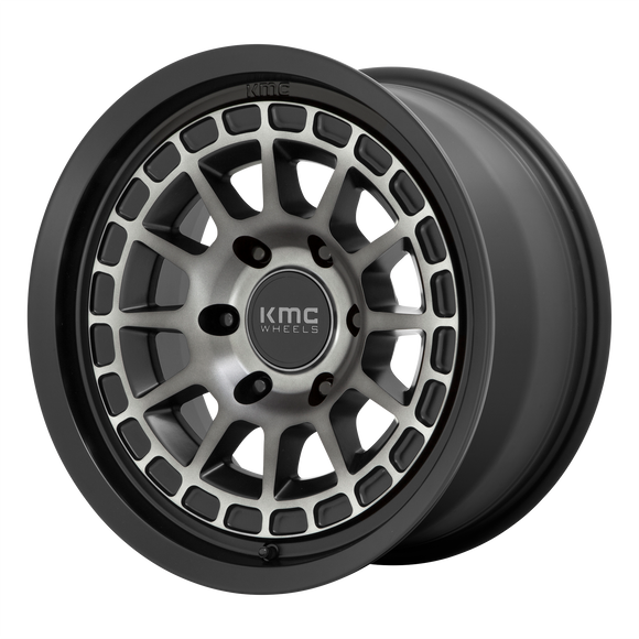 17X8.5 KMC KM719 CANYON Satin Black With Gray Tint 5X127 ET0 wheel/rim