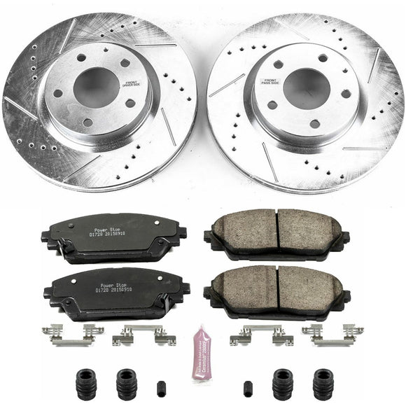 PowerStop Z23 Daily Driver Carbon-Fiber Ceramic Brake Pad and Drilled & Slotted