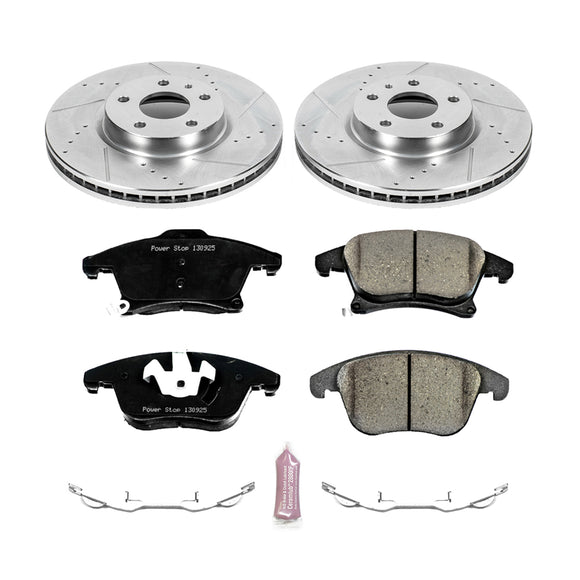 PowerStop Z23 Daily Driver Carbon-Fiber Ceramic Brake Pad and Drilled & Slotted