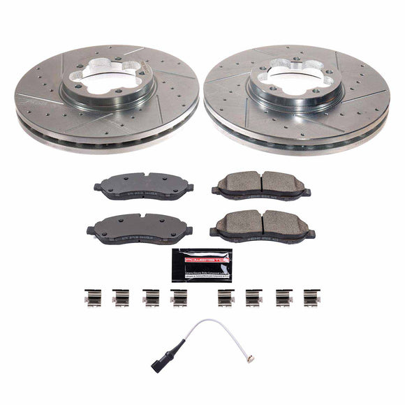 PowerStop Z23 Daily Driver Carbon-Fiber Ceramic Brake Pad and Drilled & Slotted