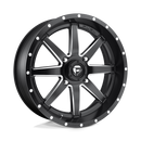 20X7 Fuel UTV D538 Maverick Matte Black Milled 4X137 ET13 wheel/rim