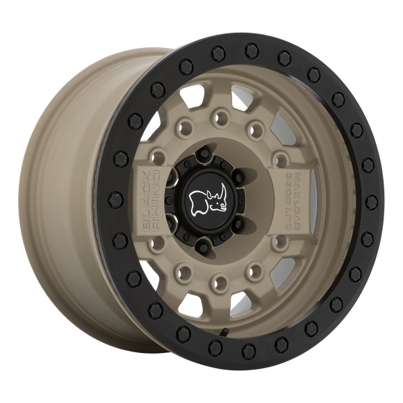 17X8.5 Black Rhino AVENGER Beadlock D-SAND BLK-HDW 6X139.7 ET-30 wheel/rim