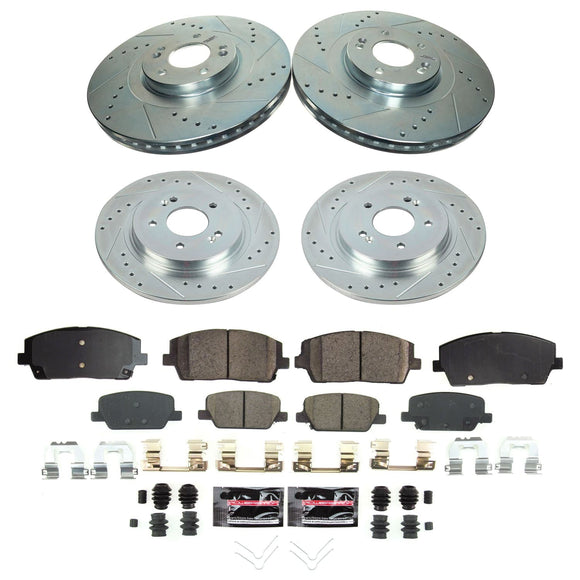 PowerStop Z23 Daily Driver Carbon-Fiber Ceramic Brake Pad and Drilled & Slotted